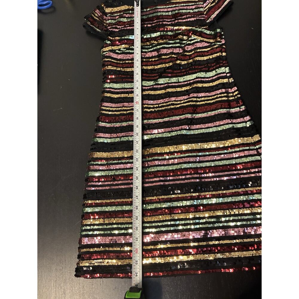 Vince Camuto Women's Sequin Colorful Party Cocktail Mini Dress Size 4 Festive - Picture 7 of 10